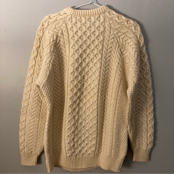 Carriag Donn Scotland Fisherman sweater cream knit cable knit size medium - Picture 6 of 8